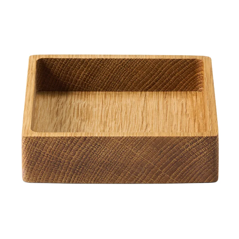 Wood Box storage for coasters, Nature-oak, square, S LIND DNA