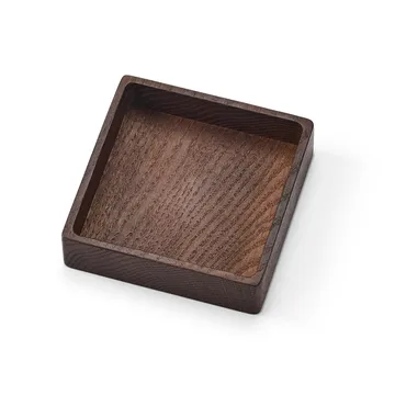 Wood Box storage for coasters - Smoked-oak, square, S - LIND DNA