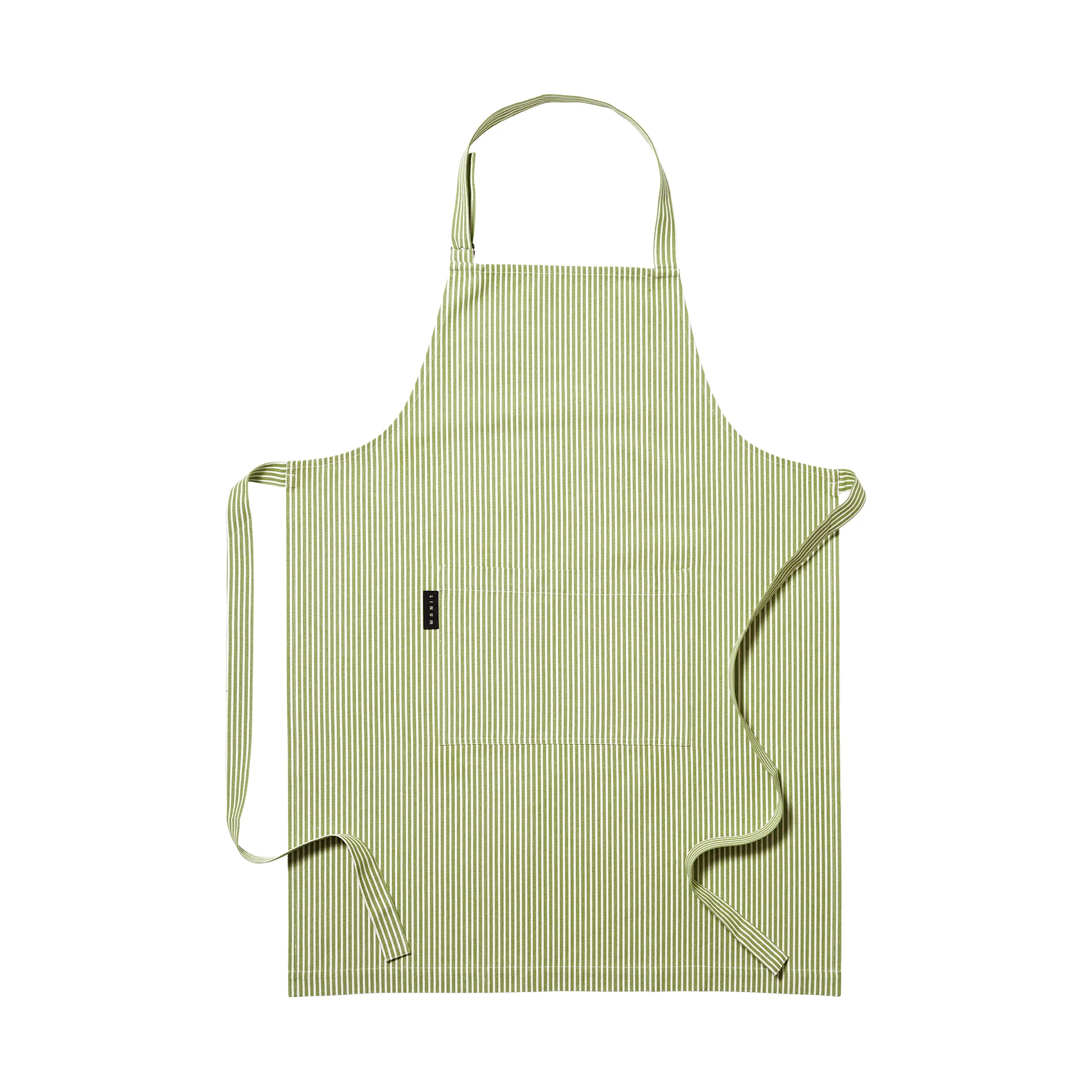 Emma apron, Moss green Linum