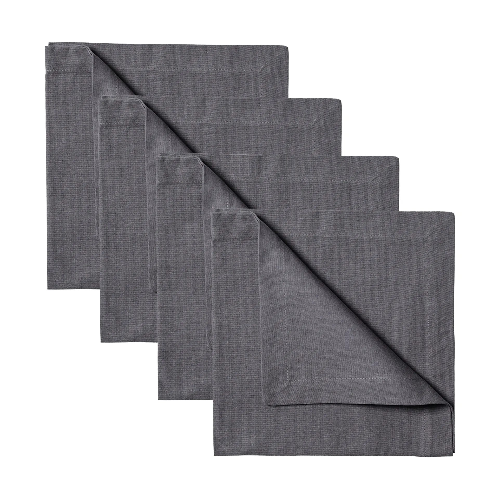 Robert napkins 4-pack, Granite grey Linum