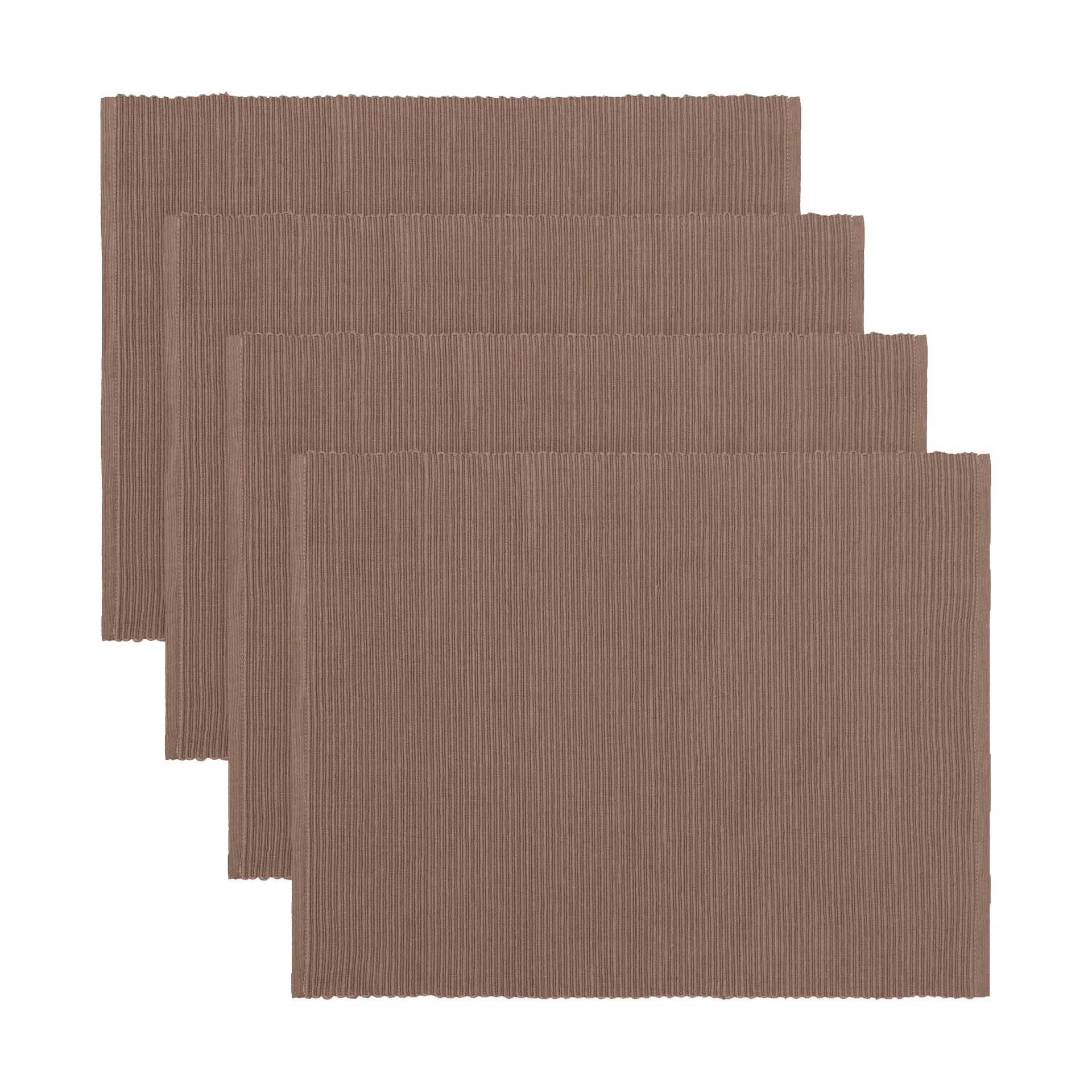 Uni placemat 35x46 cm 4-pack, Dark mole brown Linum