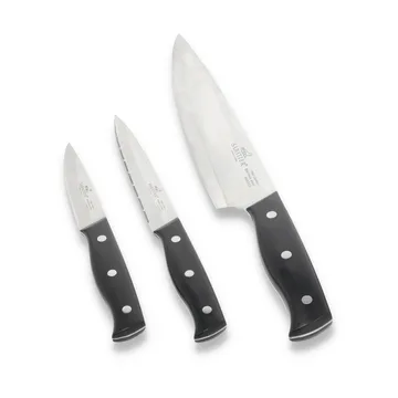Lion Sabatier Austral knife set 3 pieces - Steel-black - Lion Sabatier