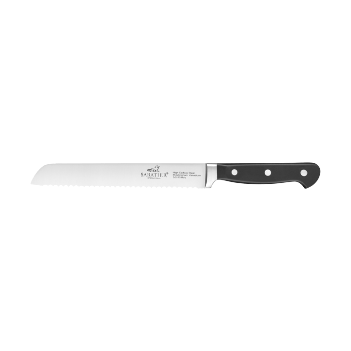 Pluto bread knife 20 cm - Steel-black - Lion Sabatier