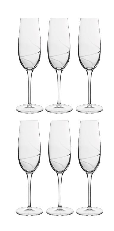 Aero champagne glasses 6-pack, 23.5 cl Luigi Bormioli