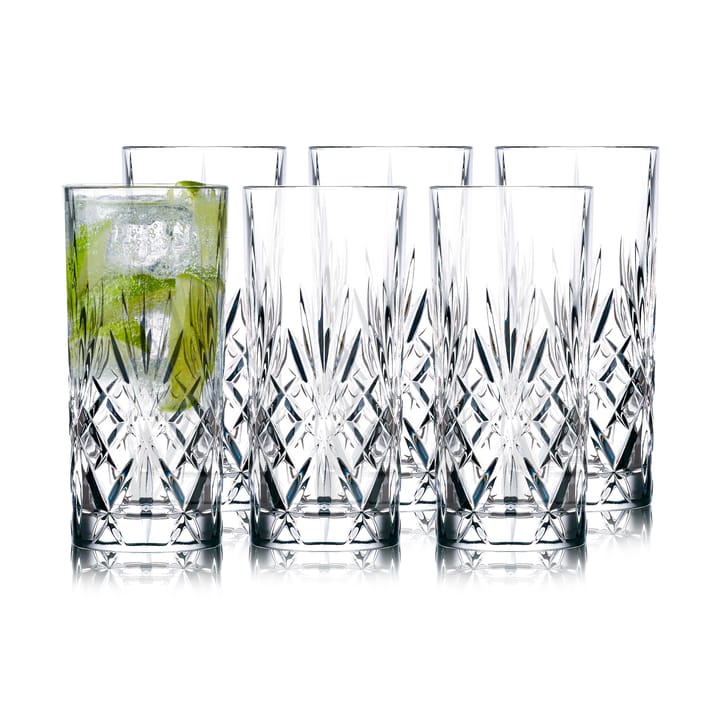 Melodia highball glass 36 cl 6-pack, Crystal Lyngby Glas