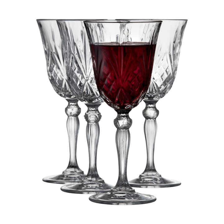 Melodia red wine glass 27 cl 4-pack, Crystal Lyngby Glas