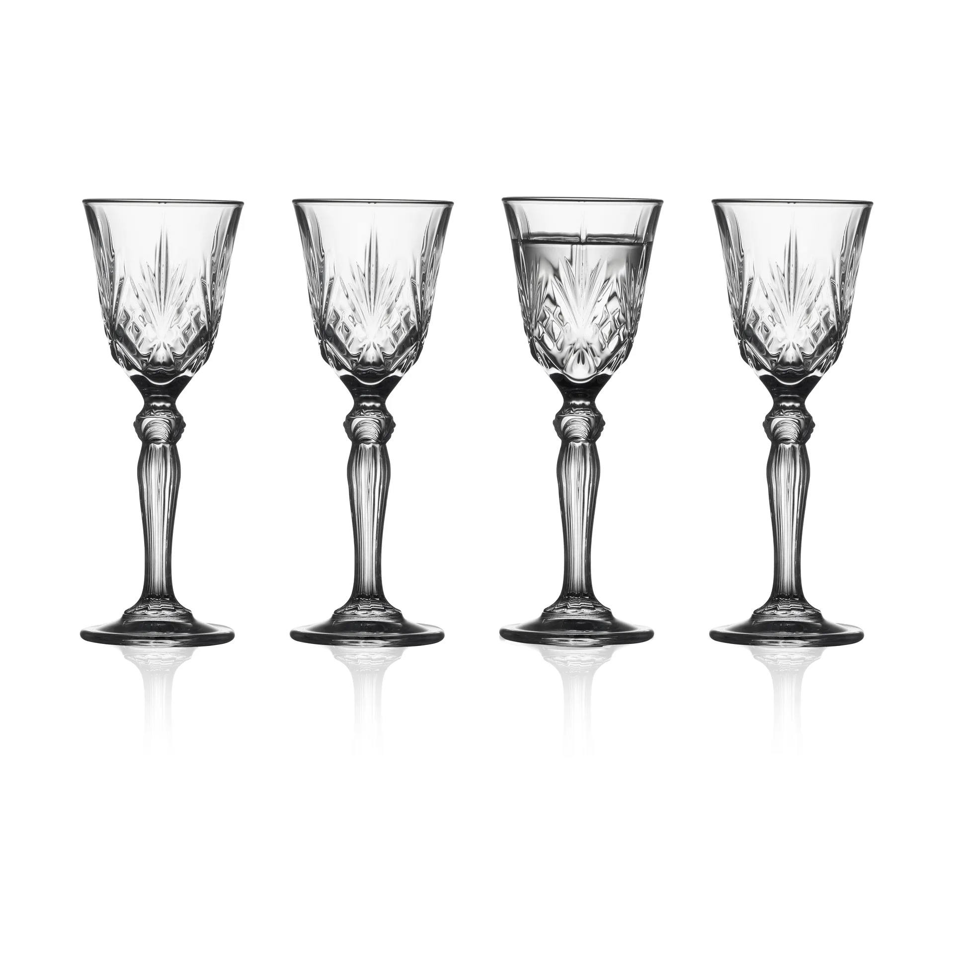 Melodia Snaps glass with stem 5 cl 4-pack, Clear Lyngby Glas