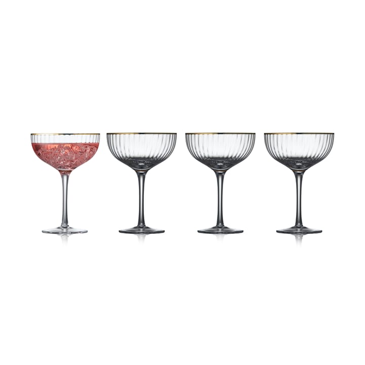 Palermo Gold cocktail glass 31.5 cl 4-pack, Clear-gold Lyngby Glas