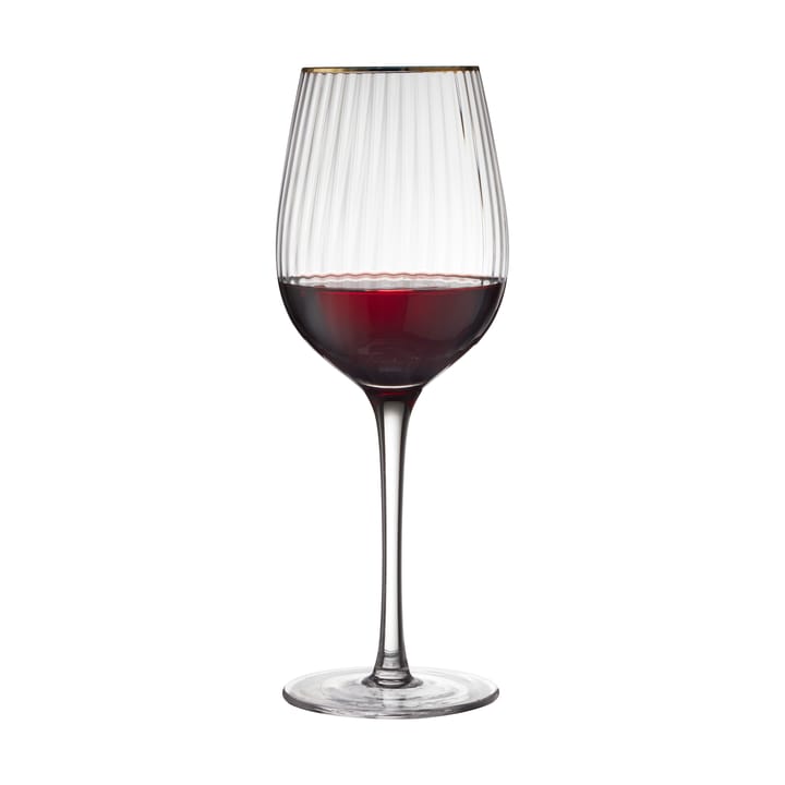 Palermo Gold red wine glass 40 cl 4-pack, Clear-gold Lyngby Glas