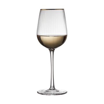 Palermo Gold white wine glass 30 cl 4-pack - Clear-gold - Lyngby Glas