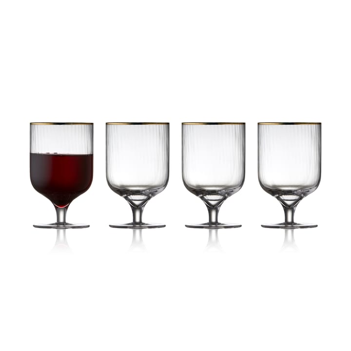 Palermo Gold wine glass 30 cl 4-pack, Clear-gold Lyngby Glas