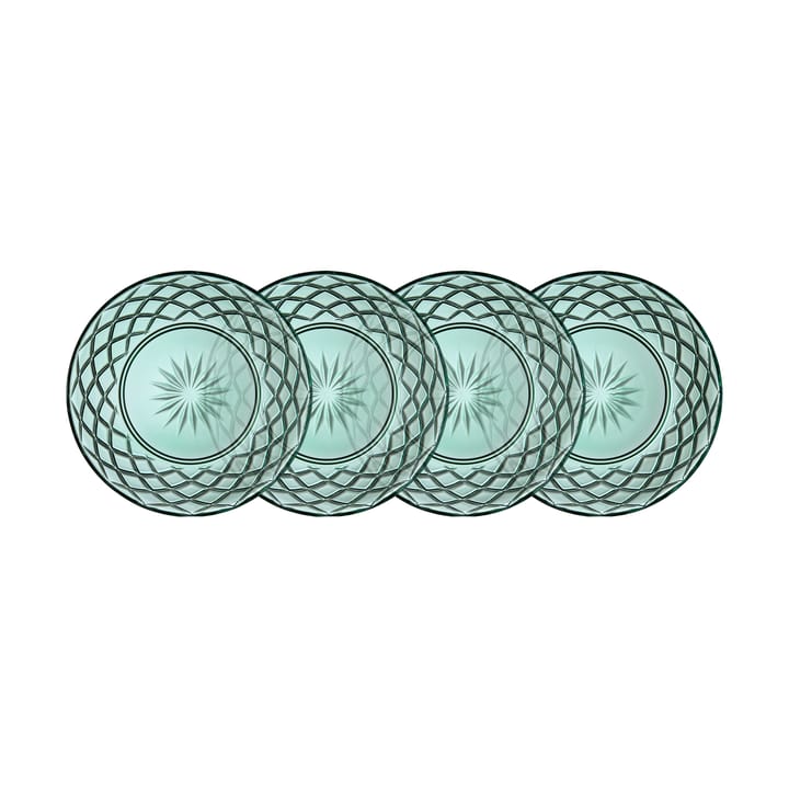 Sorrento plate Ø21 cm 4-pack - Green - Lyngby Glas