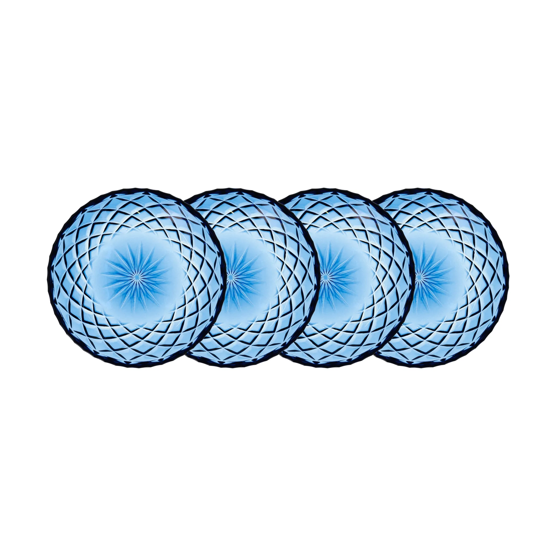 Sorrento small plate Ø16 cm 4-pack, Blue Lyngby Glas