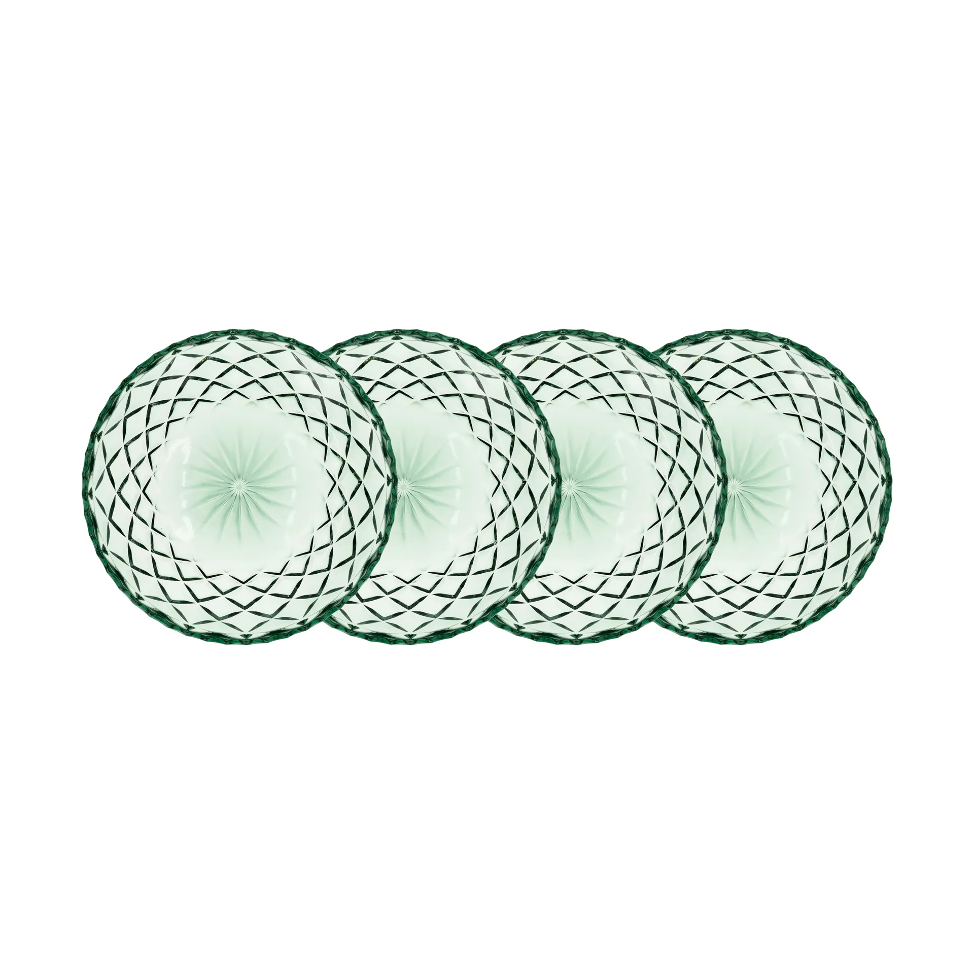 Sorrento small plate Ø16 cm 4-pack, Green Lyngby Glas