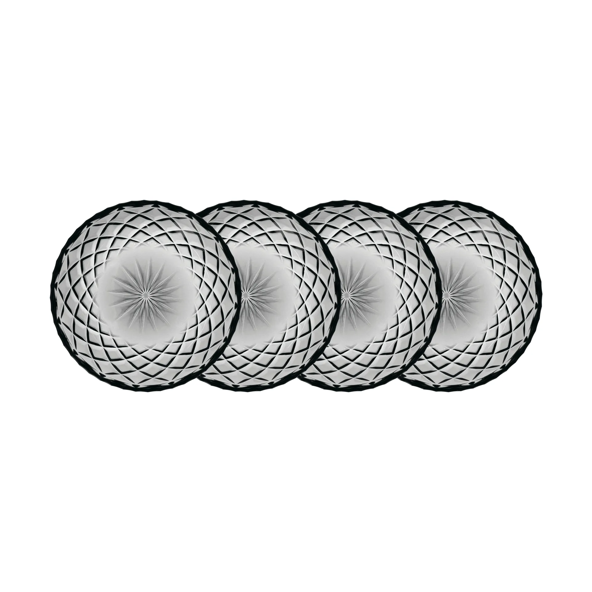 Sorrento small plate Ø16 cm 4-pack, Smoke Lyngby Glas