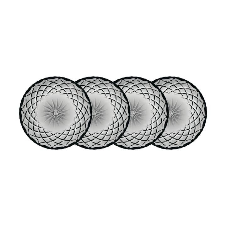 Sorrento small plate Ø16 cm 4-pack - Smoke - Lyngby Glas