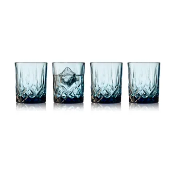 Sorrento whiskey glass 32 cl 4-pack - Blue - Lyngby Glas