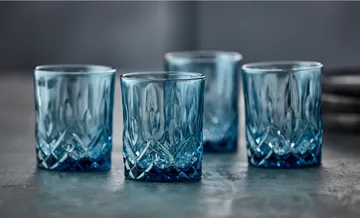 Sorrento whiskey glass 32 cl 4-pack - Blue - Lyngby Glas