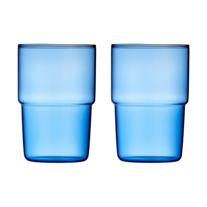 Torino drinking glass 40 cl 2-pack, Blue Lyngby Glas