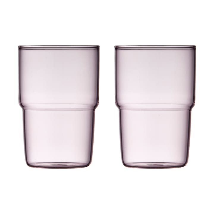 Torino drinking glass 40 cl 2-pack, Pink Lyngby Glas