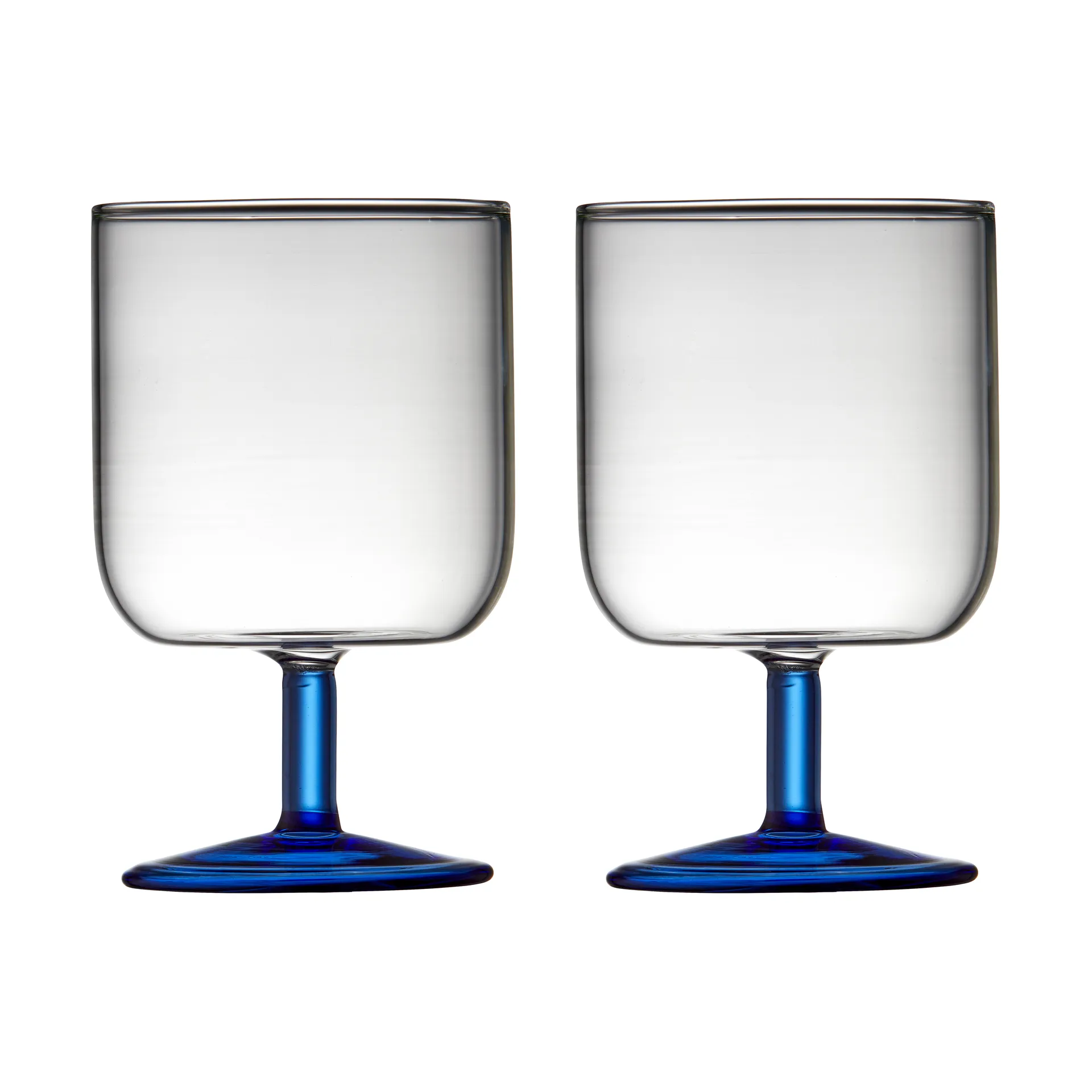 Torino wine glass 30 cl 2-pack, Clear-blue Lyngby Glas