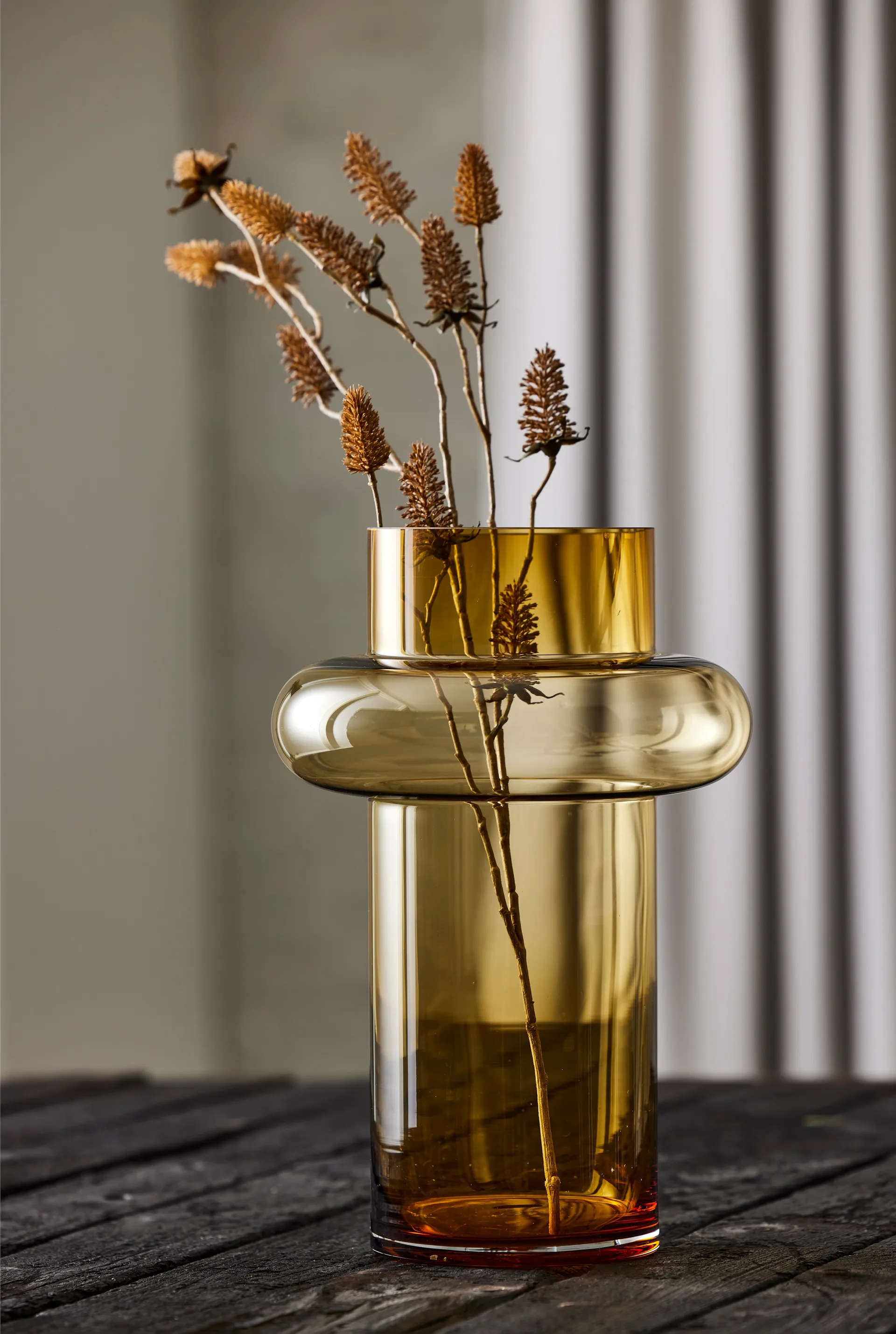 Tube vase glass 40 cm, Amber Lyngby Glas