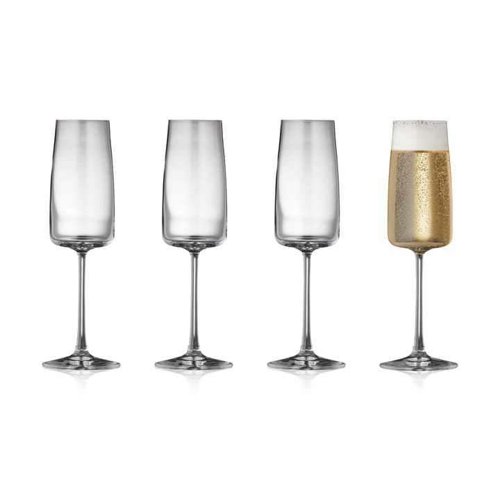 Zero champagne glass 30 cl 4-pack, Crystal Lyngby Glas