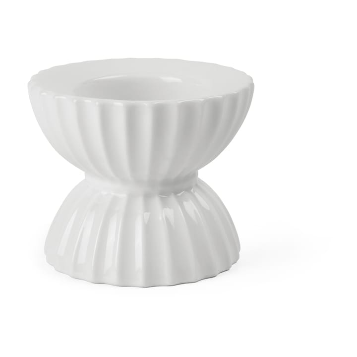 Lyngby Tura tealight holder Ø8 cm, White Lyngby Porcelæn