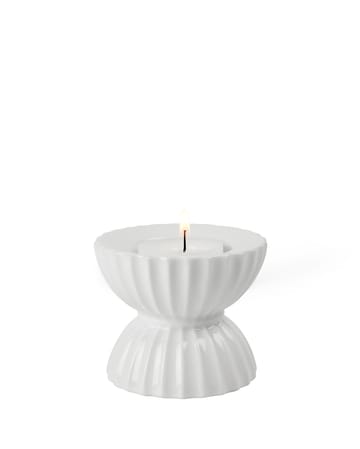 Lyngby Tura tealight holder Ø8 cm - White - Lyngby Porcelæn