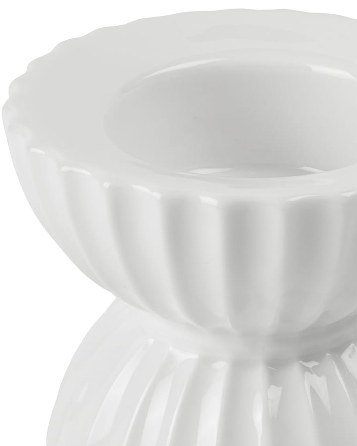 Lyngby Tura tealight holder Ø8 cm, White Lyngby Porcelæn