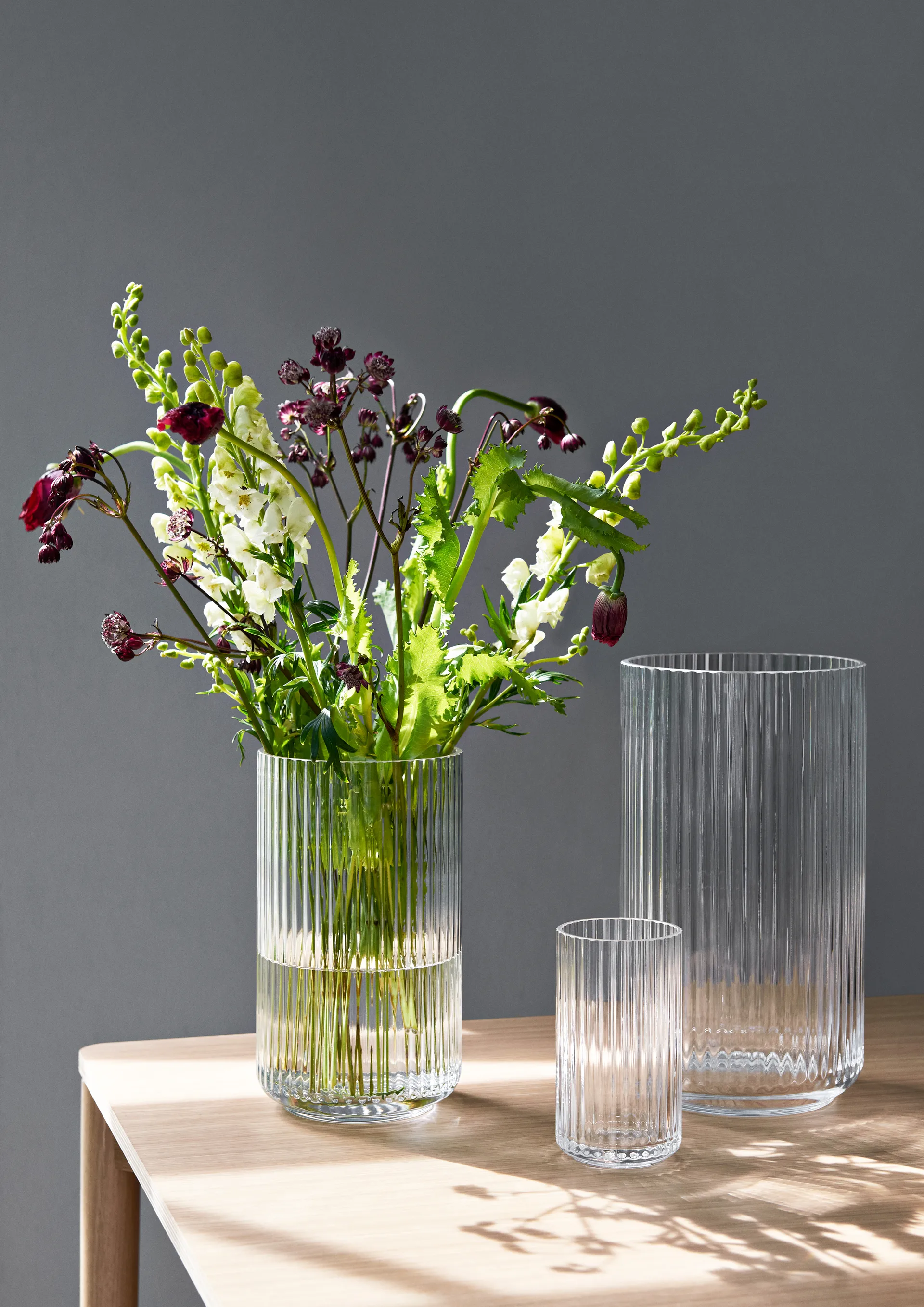 Lyngby vase glass clear, 25 cm Lyngby Porcelæn