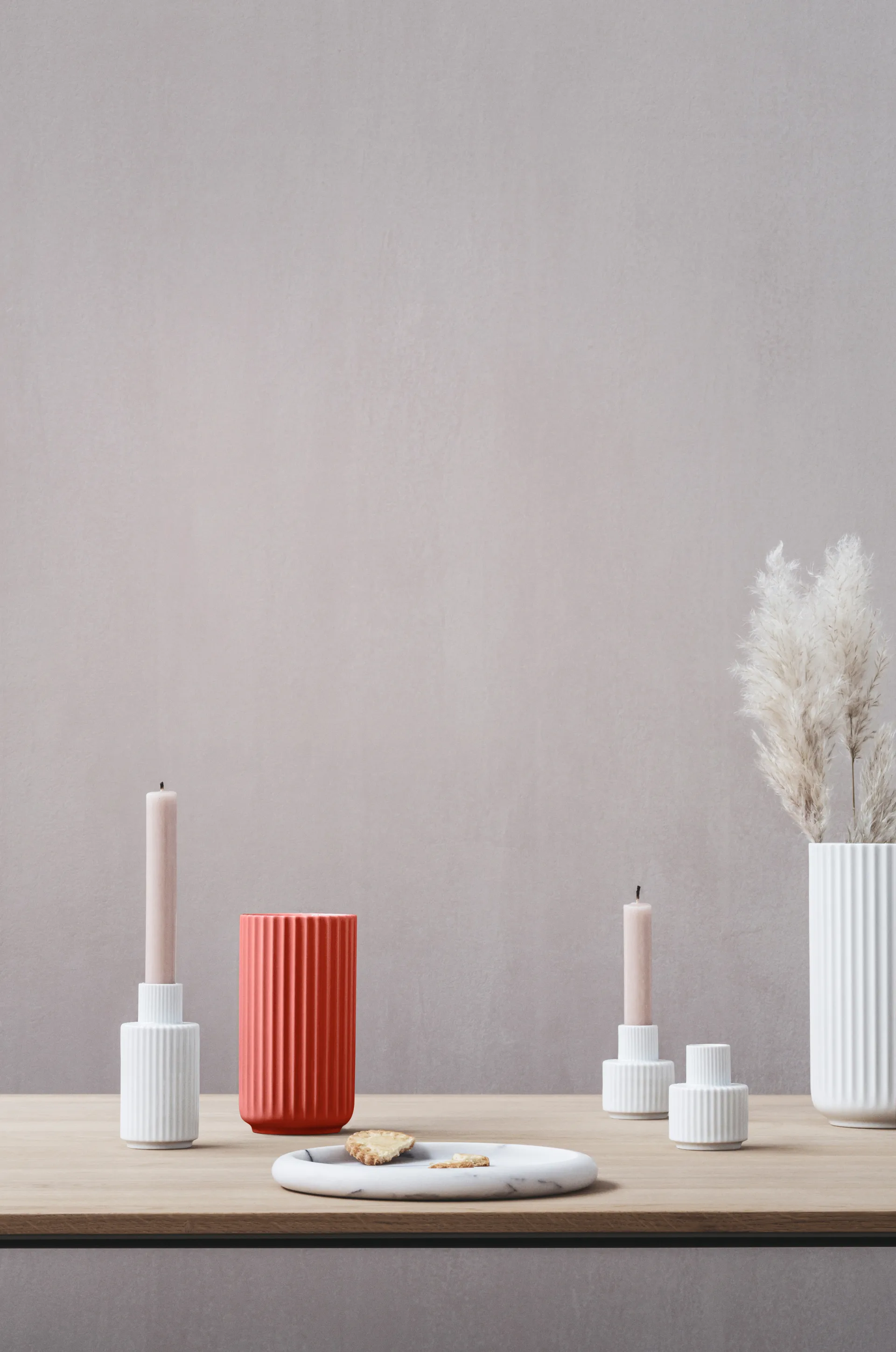 Lyngby vase, Red, 15.5 cm Lyngby Porcelæn