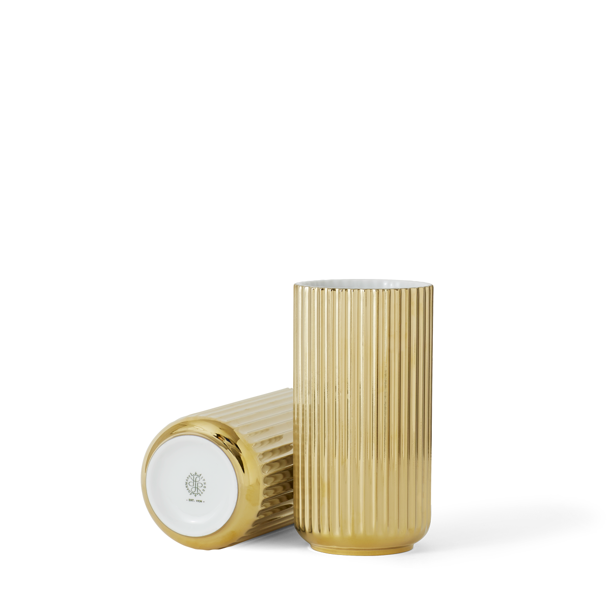 Lyngby Porcelæn Porcelain vase 20.5 cm Gold