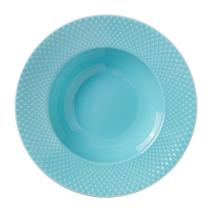 Rhombe deep  plate Ø24.5 cm, Turquoise Lyngby Porcelæn