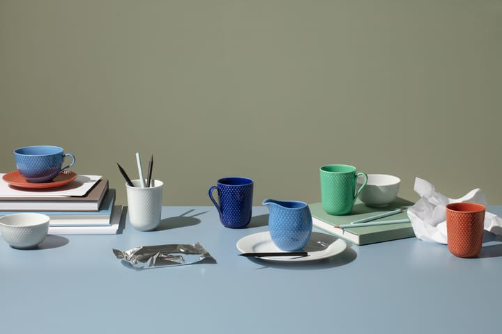 Rhombe mug with handle 33 cl, Blue Lyngby Porcelæn