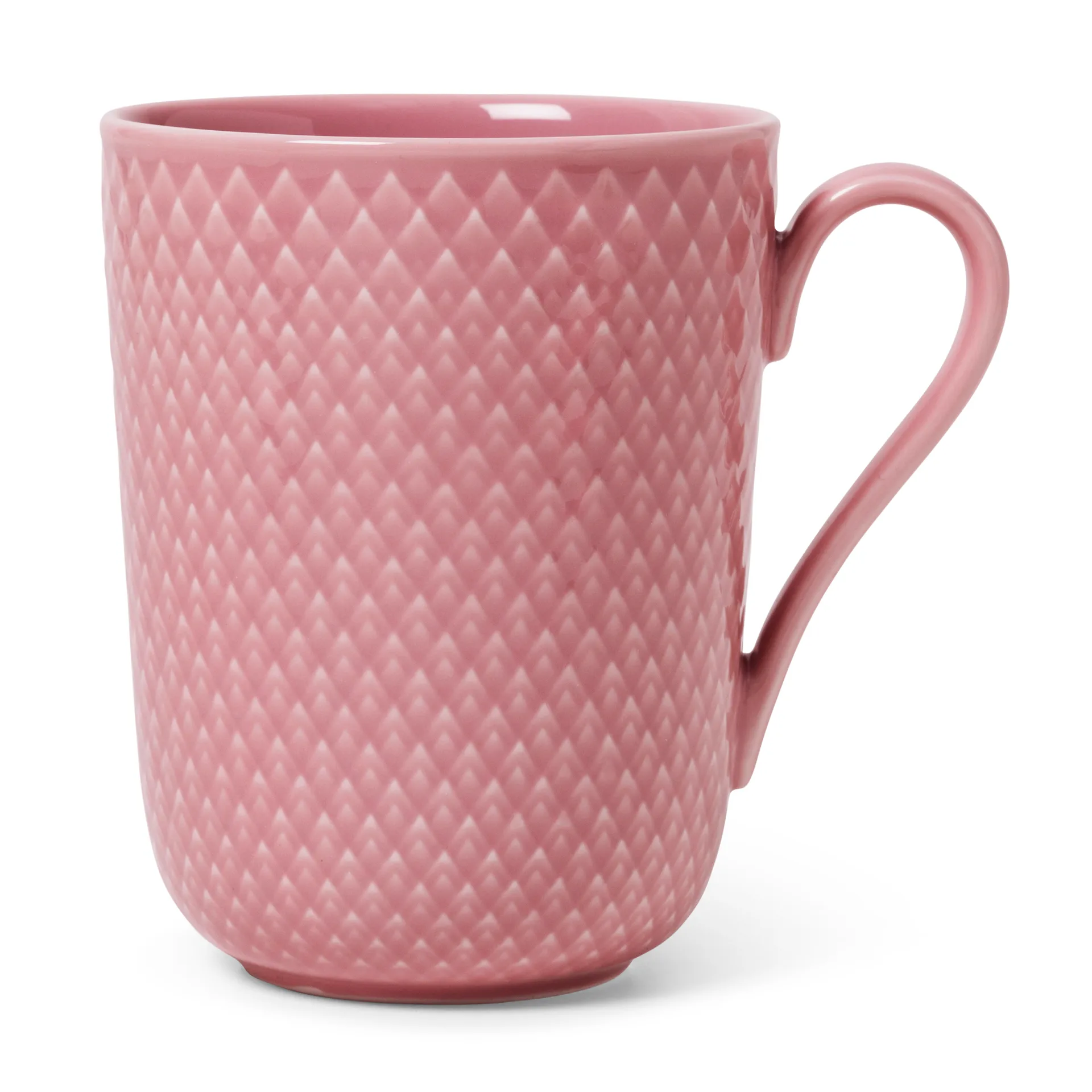 Rhombe mug with handle 33 cl, Pink Lyngby Porcelæn