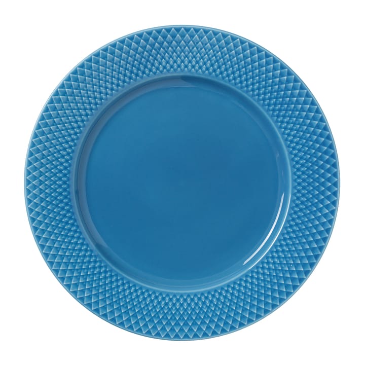 Rhombe plate Ø27 cm, Blue Lyngby Porcelæn