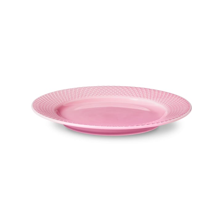 Rhombe plate pink, 21 cm Lyngby Porcelæn