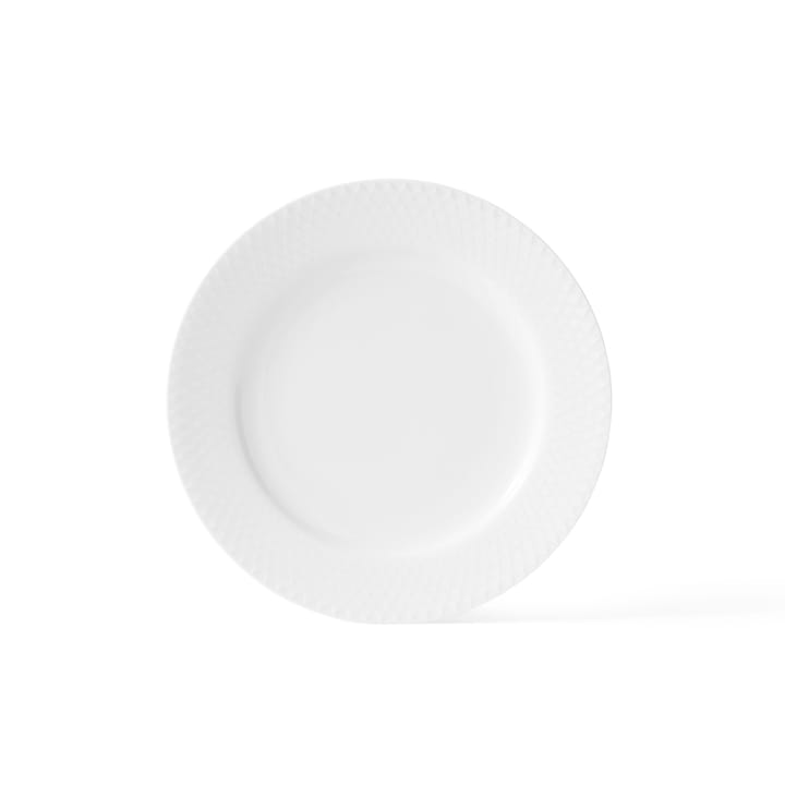 Rhombe plate white, Ø 21 cm Lyngby Porcelæn