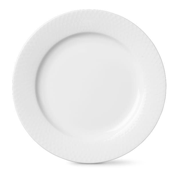 Rhombe plate white, Ø 23 cm Lyngby Porcelæn
