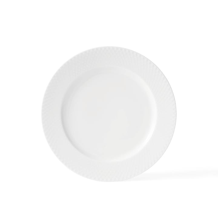 Rhombe plate white, Ø 27 cm Lyngby Porcelæn