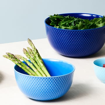 Rhombe serving bowl Ø17.5 cm - blue - Lyngby Porcelæn