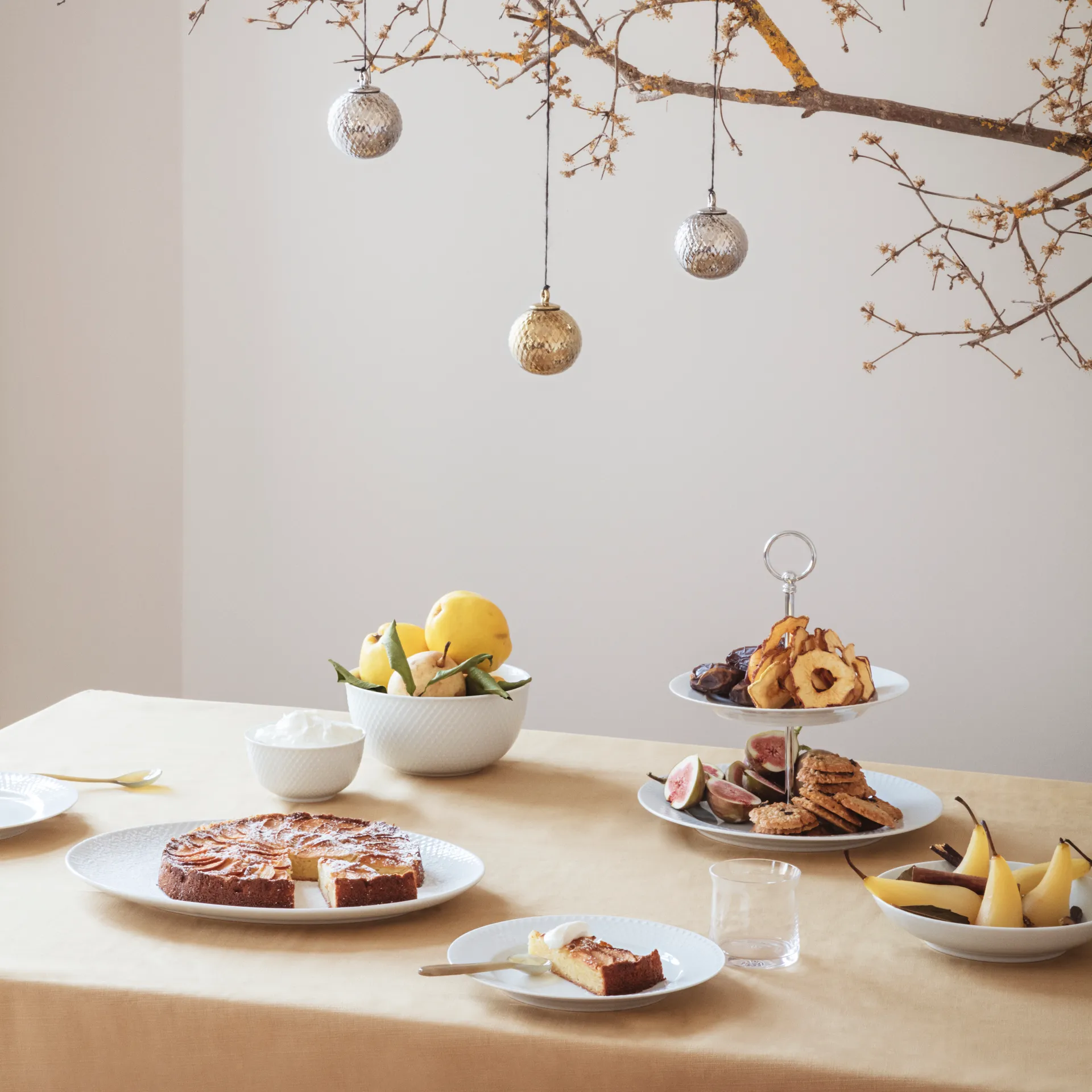 Rhombe serving bowl Ø17.5 cm, white Lyngby Porcelæn