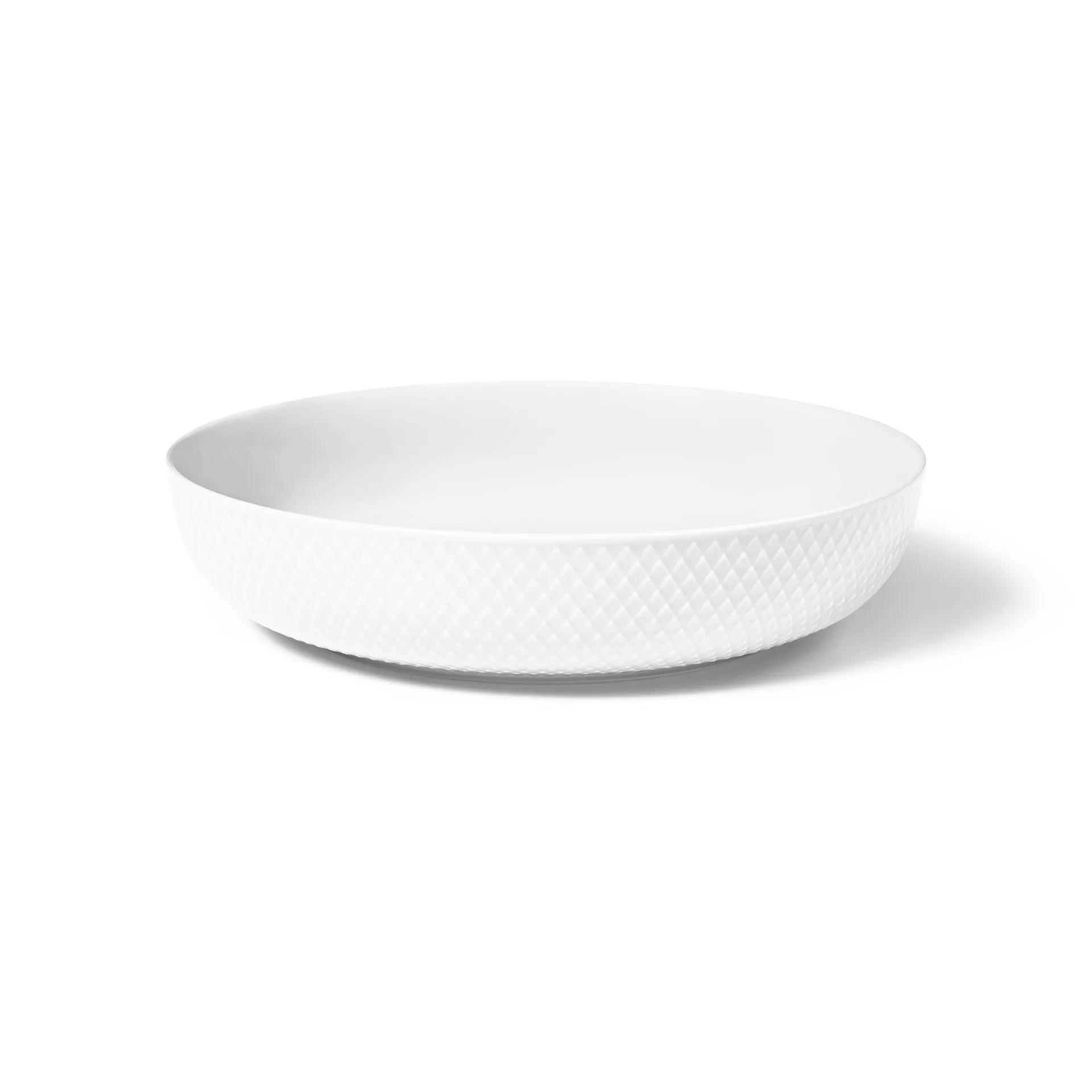 Rhombe serving bowl Ø28 cm, White Lyngby Porcelæn
