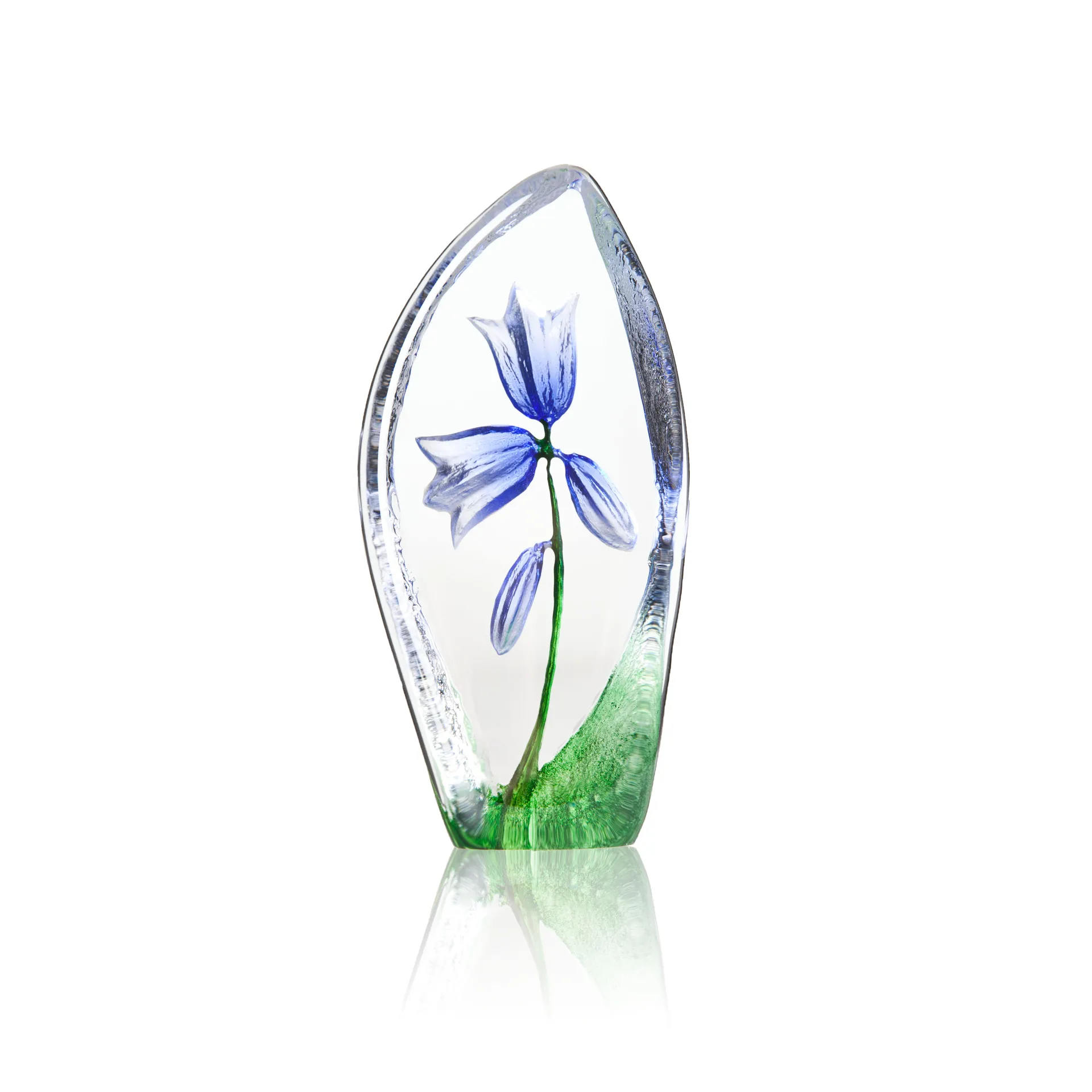 Bluebell glass sculpture, Blue Målerås Glasbruk