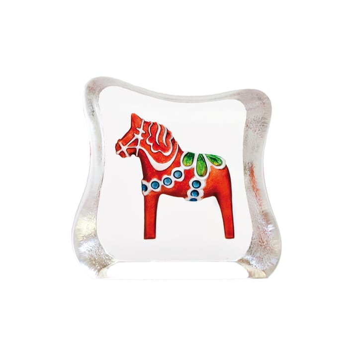 Dalecarlian horse sculpture, mini red Målerås Glasbruk