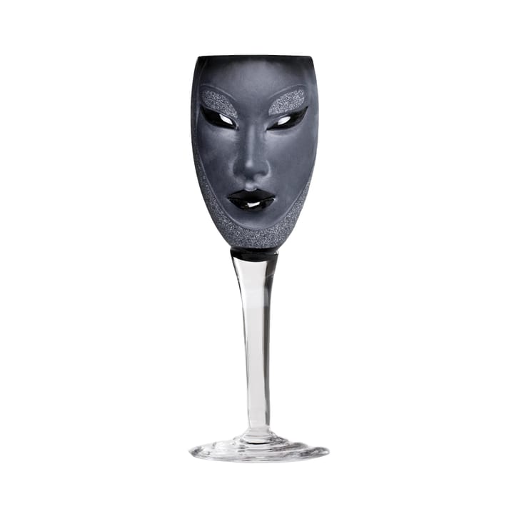 Electra wine glass, black Målerås Glasbruk