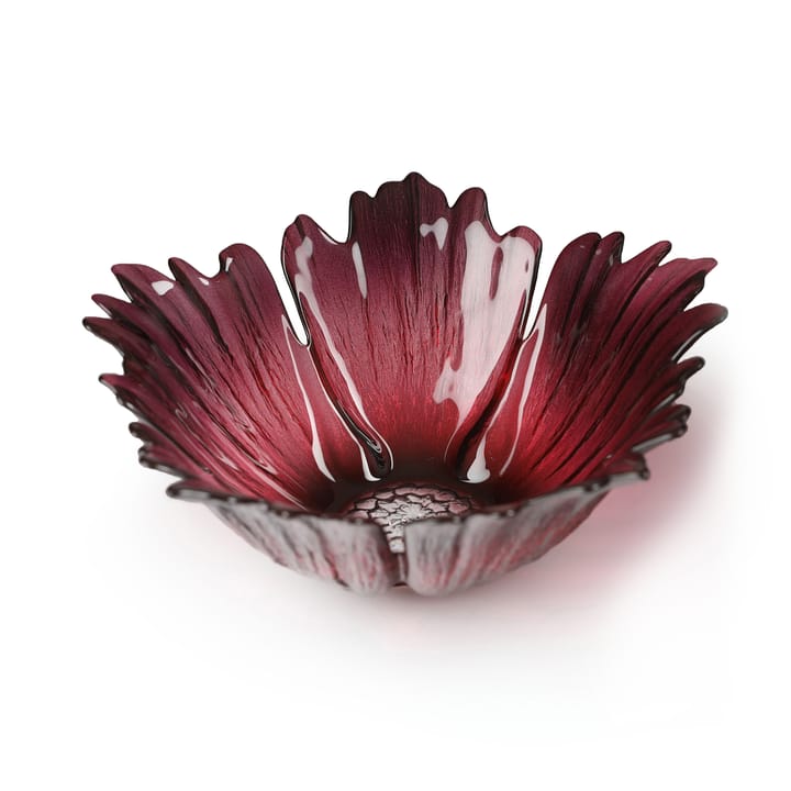 Fleur glass bowl red pink, small Ø19 cm Målerås Glasbruk