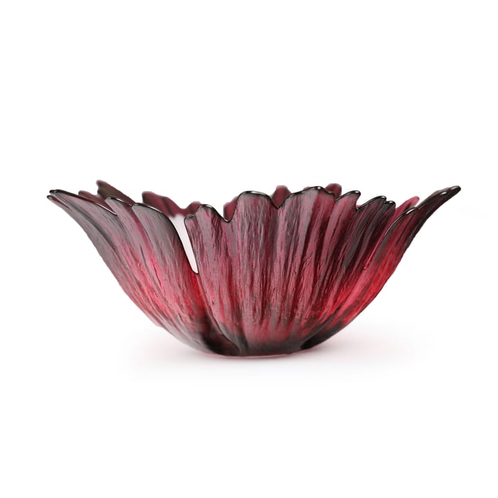Fleur glass bowl red pink, small Ø19 cm Målerås Glasbruk