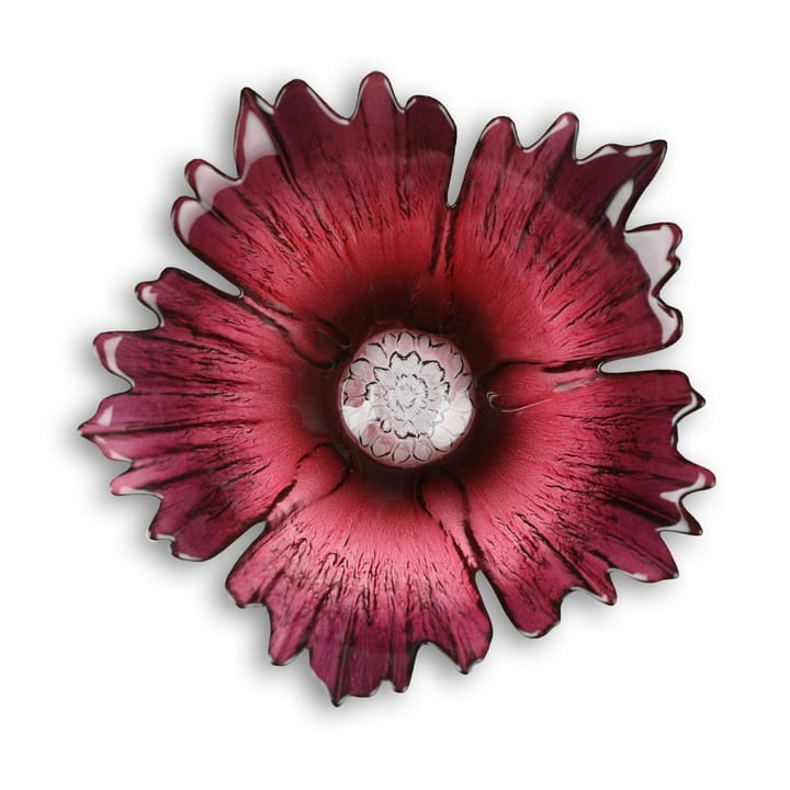 Fleur glass bowl red pink, small Ø19 cm Målerås Glasbruk